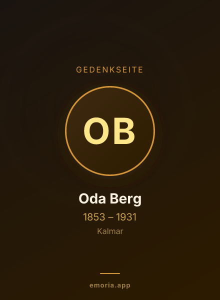 Gedenkportrait von Oda Berg