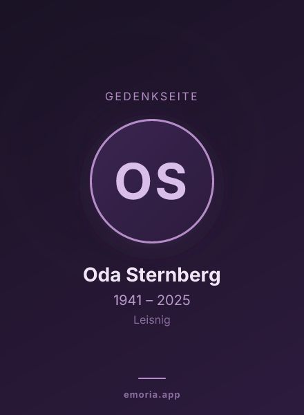 Gedenkportrait von Oda Sternberg