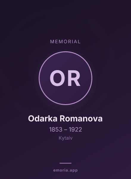 Memorial portrait of Odarka Romanova