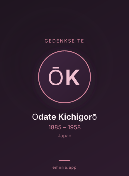 Gedenkportrait von Ōdate Kichigorō