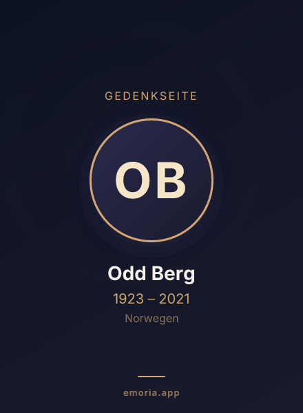 Gedenkportrait von Odd Berg