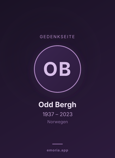 Gedenkportrait von Odd Bergh