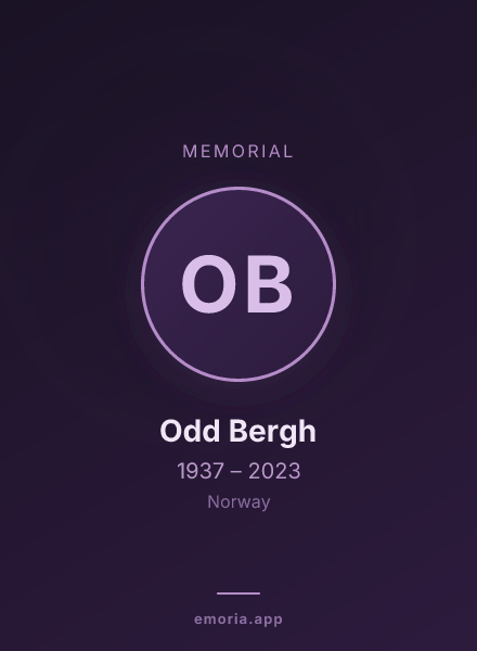 Memorial portrait of Odd Bergh