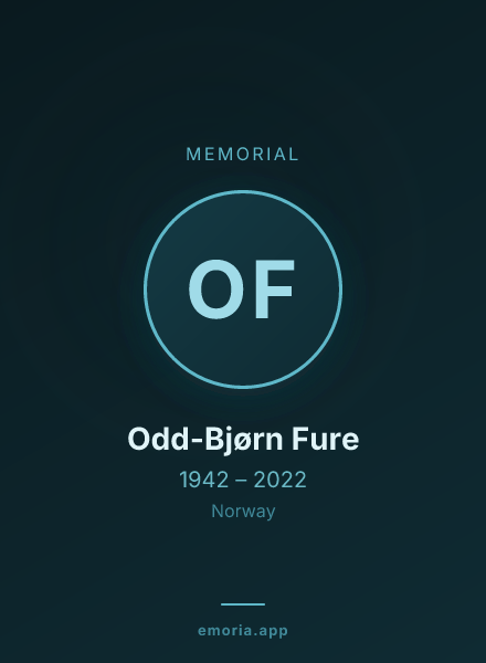Memorial portrait of Odd-Bjørn Fure