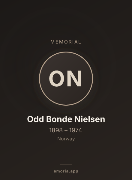 Memorial portrait of Odd Bonde Nielsen