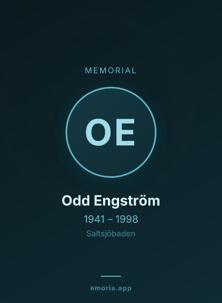 Memorial portrait of Odd Engström