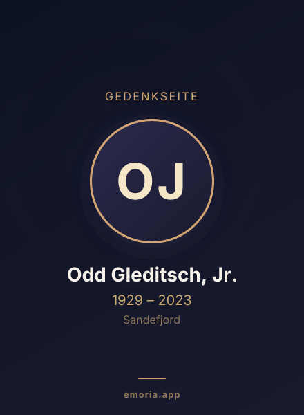 Gedenkportrait von Odd Gleditsch, Jr.