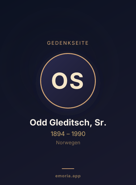 Gedenkportrait von Odd Gleditsch, Sr.