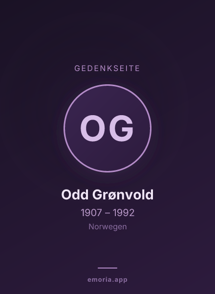 Gedenkportrait von Odd Grønvold