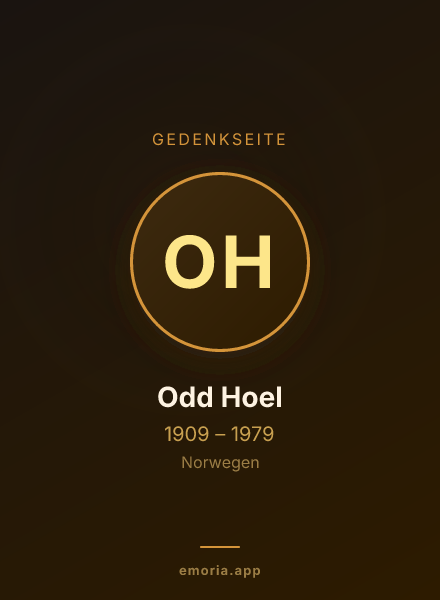 Gedenkportrait von Odd Hoel