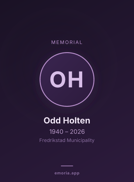 Memorial portrait of Odd Holten