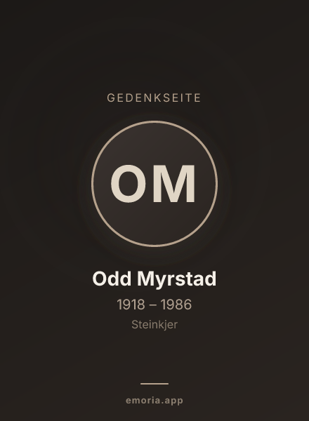 Gedenkportrait von Odd Myrstad