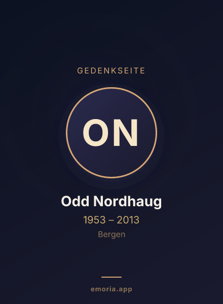Gedenkportrait von Odd Nordhaug