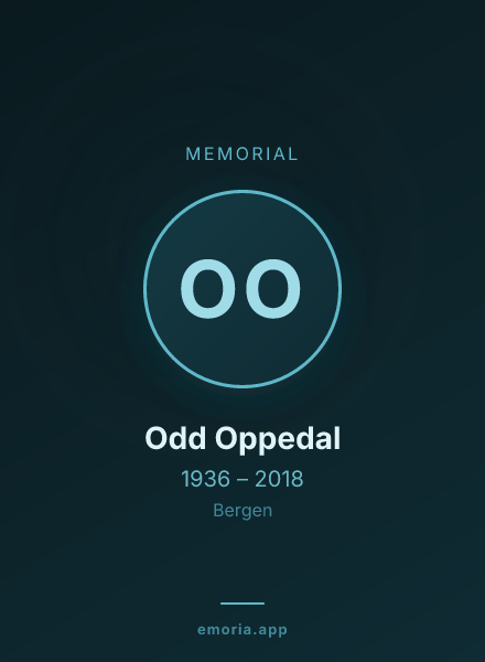 Memorial portrait of Odd Oppedal