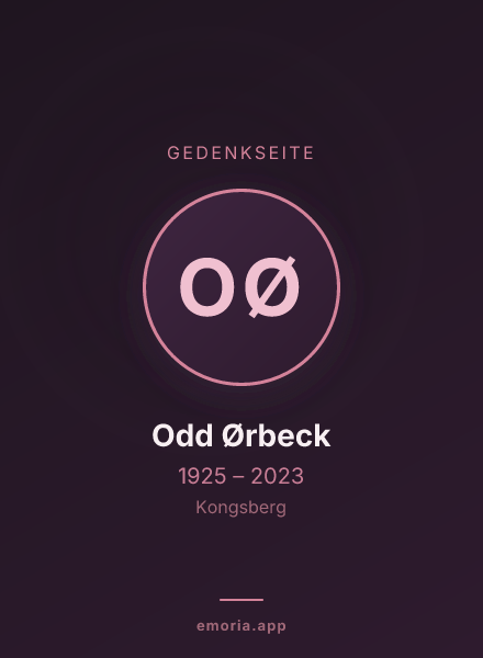 Gedenkportrait von Odd Ørbeck