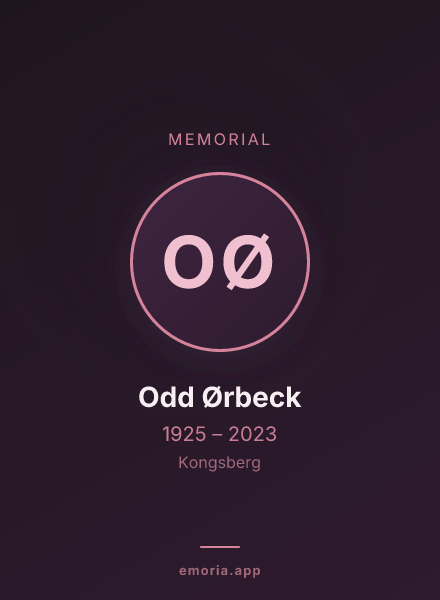 Memorial portrait of Odd Ørbeck