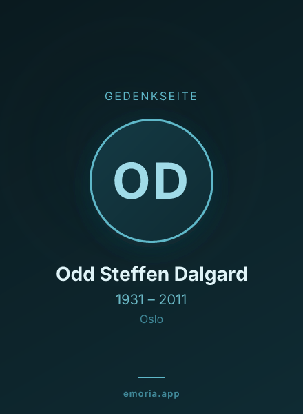 Gedenkportrait von Odd Steffen Dalgard