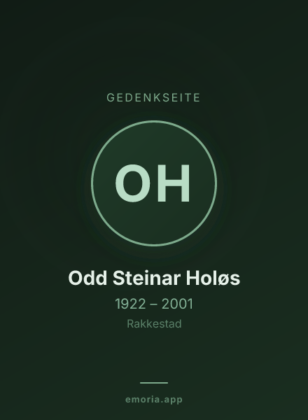 Gedenkportrait von Odd Steinar Holøs