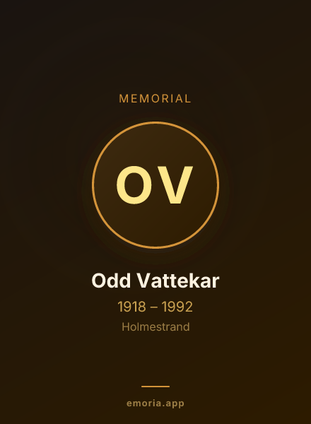 Memorial portrait of Odd Vattekar