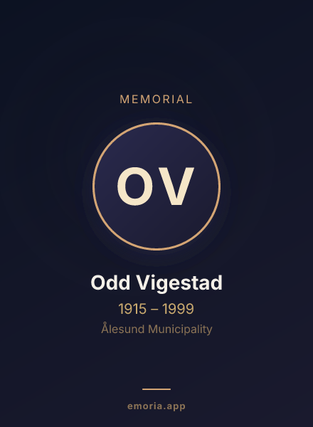 Memorial portrait of Odd Vigestad
