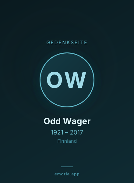 Gedenkportrait von Odd Wager