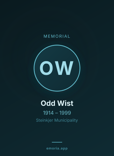 Memorial portrait of Odd Wist