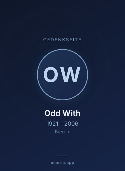 Gedenkportrait von Odd With