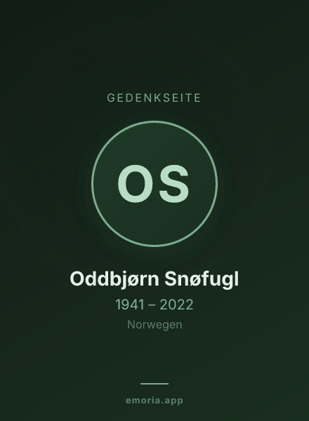Gedenkportrait von Oddbjørn Snøfugl