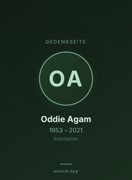 Gedenkportrait von Oddie Agam