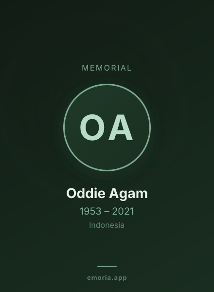 Memorial portrait of Oddie Agam