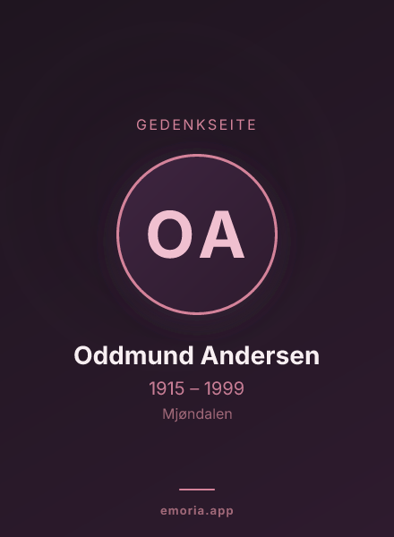Gedenkportrait von Oddmund Andersen