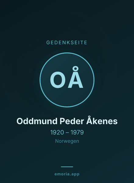 Gedenkportrait von Oddmund Peder Åkenes