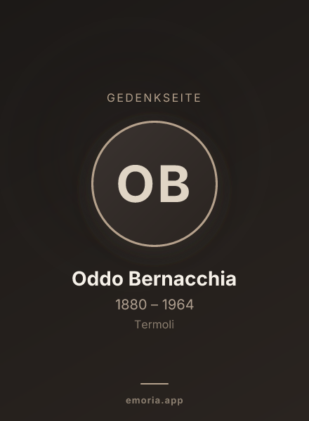 Gedenkportrait von Oddo Bernacchia