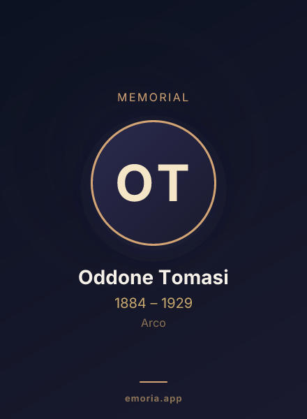 Memorial portrait of Oddone Tomasi