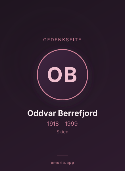 Gedenkportrait von Oddvar Berrefjord