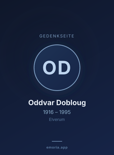 Gedenkportrait von Oddvar Dobloug