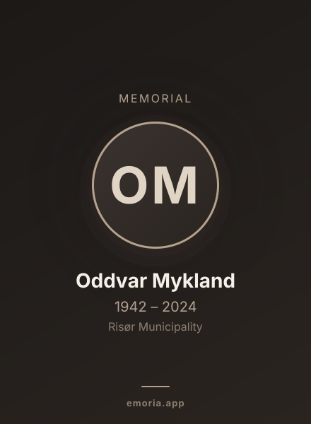 Memorial portrait of Oddvar Mykland