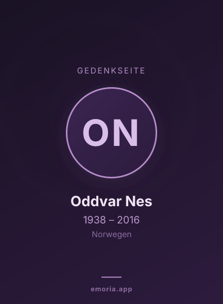 Gedenkportrait von Oddvar Nes