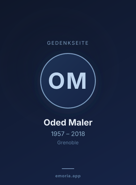 Gedenkportrait von Oded Maler