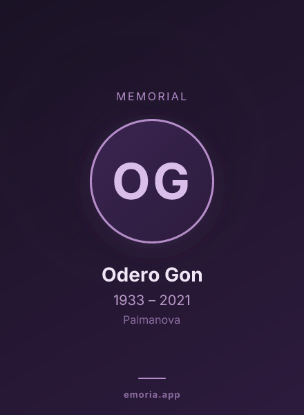 Memorial portrait of Odero Gon