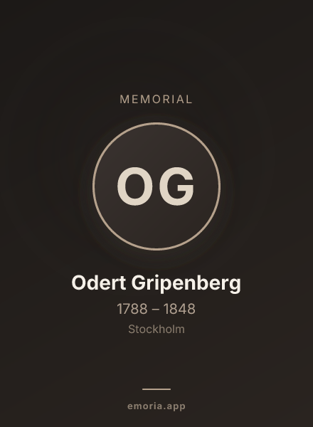 Memorial portrait of Odert Gripenberg