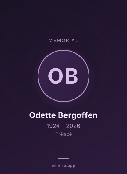 Memorial portrait of Odette Bergoffen