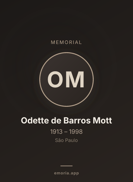 Memorial portrait of Odette de Barros Mott