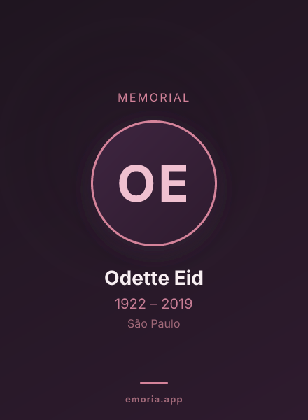 Memorial portrait of Odette Eid