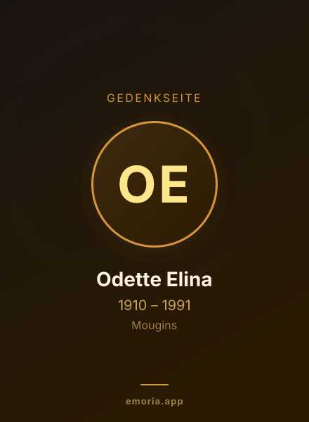 Gedenkportrait von Odette Elina