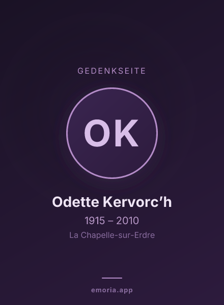 Gedenkportrait von Odette Kervorc’h
