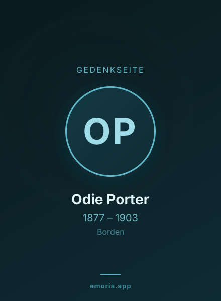 Gedenkportrait von Odie Porter