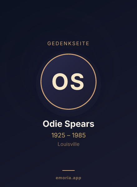 Gedenkportrait von Odie Spears