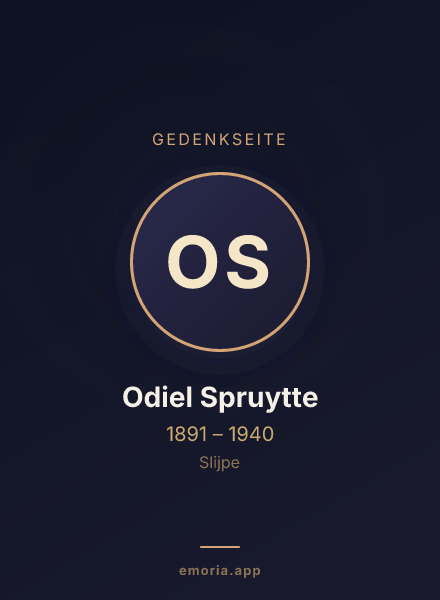 Gedenkportrait von Odiel Spruytte