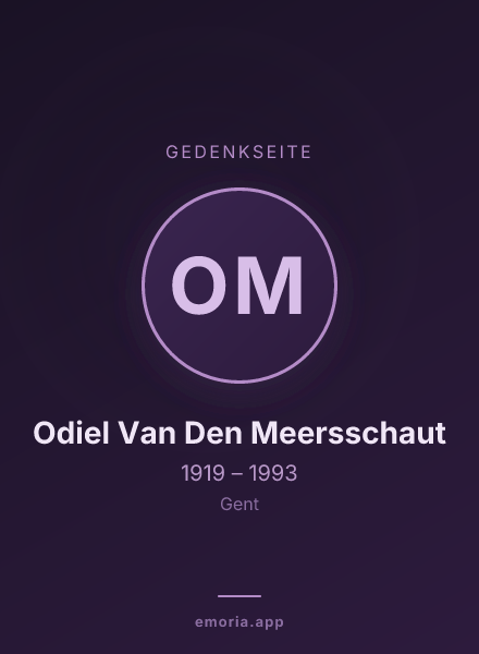 Gedenkportrait von Odiel Van Den Meersschaut